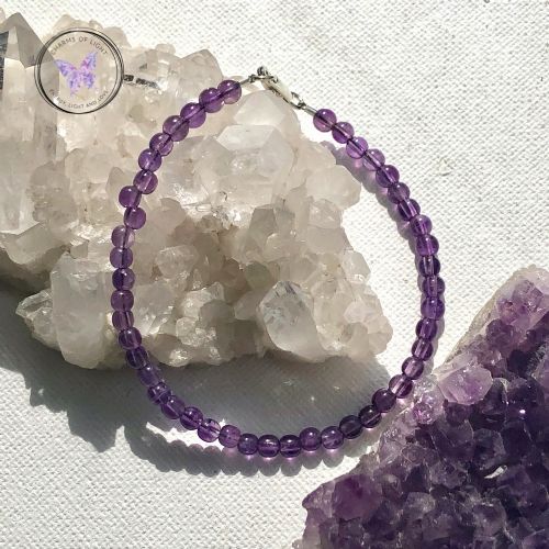 Amethyst Beaded Bracelet